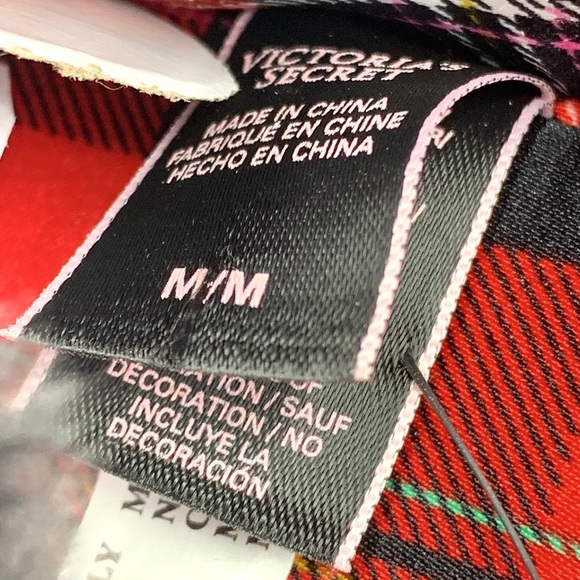 Victoria’s Secret Black and Red Plaid Slippers Size M (7-8) - Picture 8 of 12